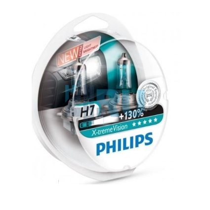 Автолампа PHILIPS H7 12V 55W +130% X-treme Vision Plus(12972XVP), EUROBOX-2шт