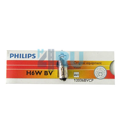 Автолампа PHILIPS H6W 12V 6W Blue Vision (12036BV)