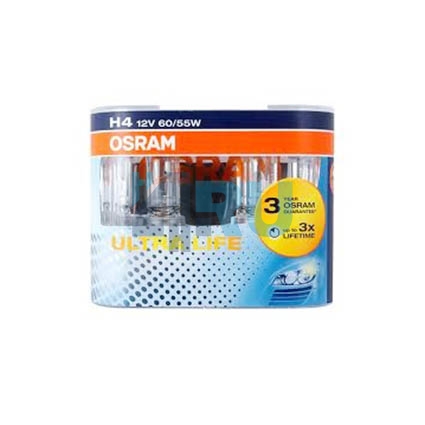 Автолампа OSRAM H4 12V 60/55W P43t Ultra Life Time (64193ULT), EUROBOX-2шт