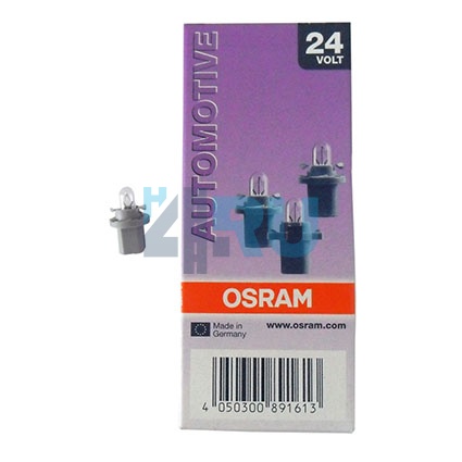 Автолампа OSRAM 24V 1,2W с серым патроном B8,5d (2741MF)