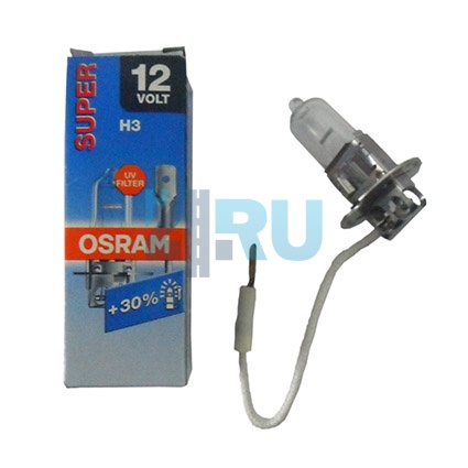 Автолампа OSRAM H3 12V 55W PK22s +30% Super (64151Sup)