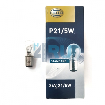 Автолампа HELLA P21/5W 24V 21/5W BAY15d Автолампа HELLA P21/5W 24V 21/5W BAY15d