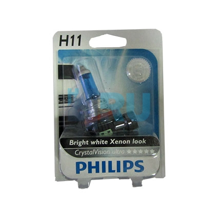 Автолампа PHILIPS H11 12V 55W Crystal Vision Ultra, на блистере (12362CVUB1) Автолампа PHILIPS H11 12V 55W Crystal Vision Ultra, на блистере (12362CVUB1)