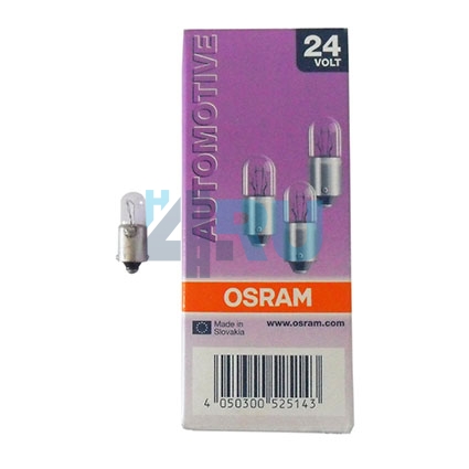 Автолампа OSRAM T4W 24V 4W BA9s (3930) Автолампа OSRAM T4W 24V 4W BA9s (3930)