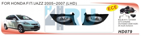 Противотуманные фары ADL/DLAA HD079 для Honda Fit/Jazz (2004-2008), провода, кнопка - H4.RU Противотуманные фары ADL/DLAA HD079 для Honda Fit/Jazz (2004-2008), провода, кнопка