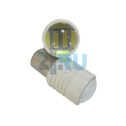 Светодиоды GL T25 BA15S одноконтактные, 6 SMD7020 12-24V с линзой ,белые (стоп-сигнал, задний ход) - H4.RU Светодиоды GL T25 BA15S одноконтактные, 6 SMD7020 12-24V с линзой ,белые (стоп-сигнал, задний ход)
