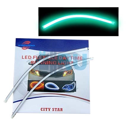 Гибкие дневные ходовые огни тонкие 12v 30 см зеленые Гибкие дневные ходовые огни тонкие 12v 30 см зеленые
