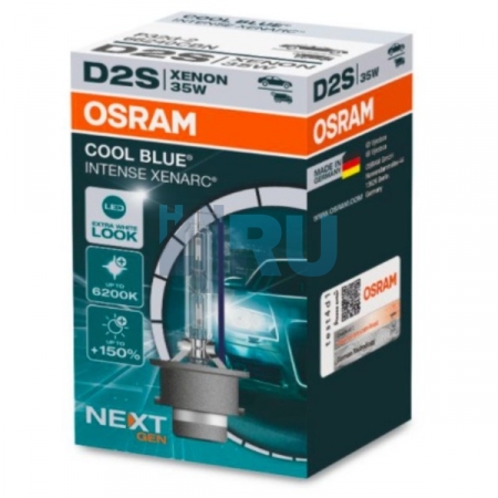 Ксеноновая лампа OSRAM D2S XENARC COOL BLUE INTENSE NEXT GENERATION 6200K +150% (66240CBN)