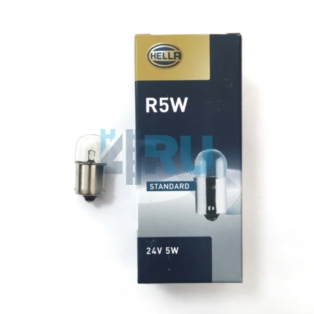 Автолампа HELLA R5W 24V 5W BA15s Автолампа HELLA R5W 24V 5W BA15s