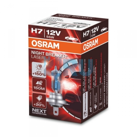 Автолампа OSRAM H7 12V 55W PX26d +150% Night Breaker Laser (64210NL) Автолампа OSRAM H7 12V 55W PX26d +150% Night Breaker Laser (64210NL)