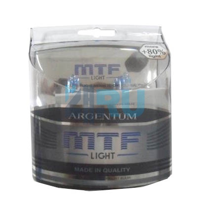 Автолампа MTF H3 12v 55w  Argentum +80%