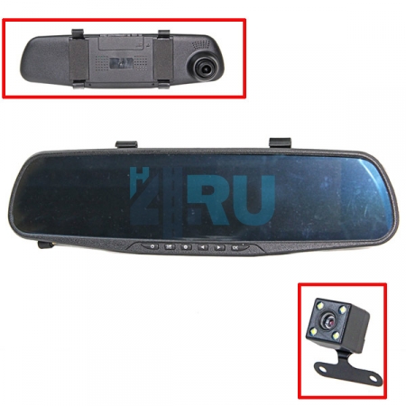 Автомобильный видеорегистратор зеркало 06M с камерой заднего вида - H4.RU Автомобильный видеорегистратор зеркало 06M с камерой заднего вида