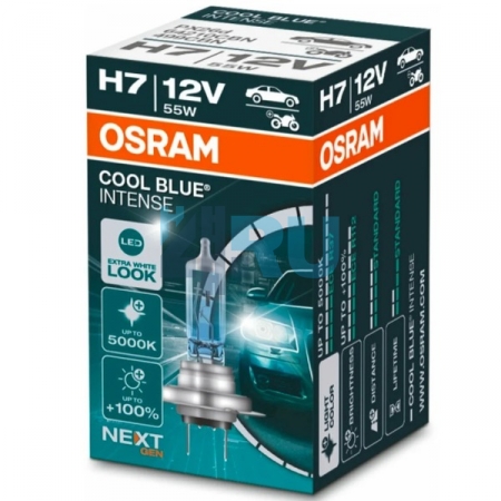 Автолампа OSRAM H7 12V 55W PX 26d +100% Cool Blue Intense Next Generation (64210CBN) Автолампа OSRAM H7 12V 55W PX 26d +100% Cool Blue Intense Next Generation (64210CBN)
