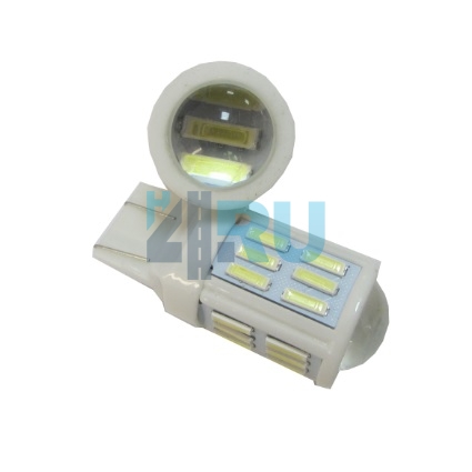 Светодиоды GL T20 б/ц двухконтактные, 27 SMD7020 12-24V с линзой, белые (стоп-сигнал, задний ход) - H4.RU Светодиоды GL T20 б/ц двухконтактные, 27 SMD7020 12-24V с линзой, белые (стоп-сигнал, задний ход)