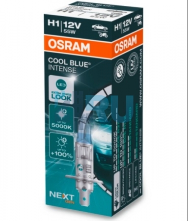 Автолампа OSRAM H1 12V 55W P14,5s +100% Cool Blue Intense Next Generation (64150CBN) Автолампа OSRAM H1 12V 55W P14,5s +100% Cool Blue Intense Next Generation (64150CBN)
