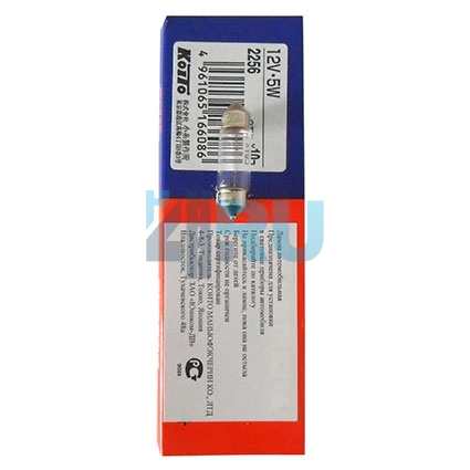 Автолампа KOITO T10x37 12V 5W салонная (2256) 37mm Автолампа KOITO T10x37 12V 5W салонная (2256) 37mm