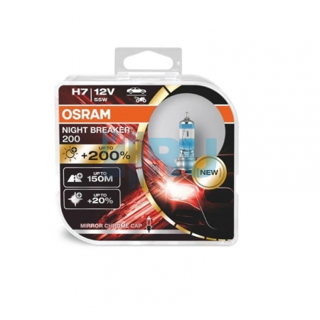 Автолампа OSRAM H7 12V 55W P26d +200% Night Breaker (64210NB200-HCB) Автолампа OSRAM H7 12V 55W P26d +200% Night Breaker (64210NB200-HCB)