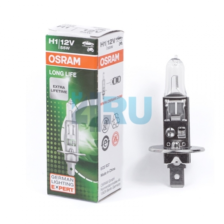 Автолампа OSRAM H1 12V 55W P14,5s Long life (64150L)