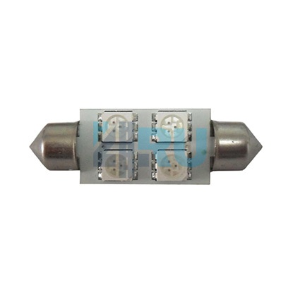 Светодиоды GL T10*39mm, 4 диода SMD5050, красные (салонная) - H4.RU Светодиоды GL T10*39mm, 4 диода SMD5050, красные (салонная)