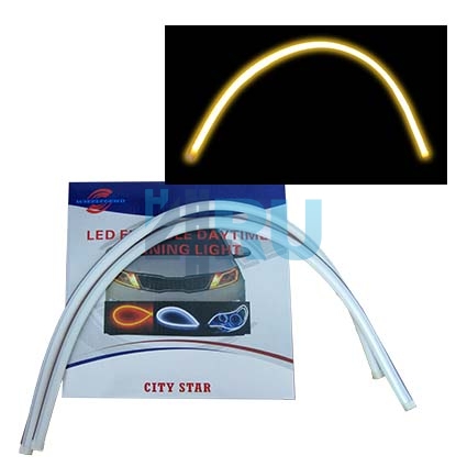 Гибкие дневные ходовые огни тонкие 12v 60 см желтые Гибкие дневные ходовые огни тонкие 12v 60 см желтые