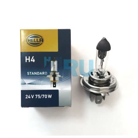 Автолампа HELLA H4 24V 75/70W P43t