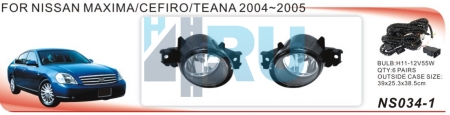 Противотуманные фары ADL/DLAA NS034 для Nissan Maxima/Cefiro/Teana (2004-2005)/March 2005,пров., кн - H4.RU Противотуманные фары ADL/DLAA NS034 для Nissan Maxima/Cefiro/Teana (2004-2005)/March 2005,пров., кн