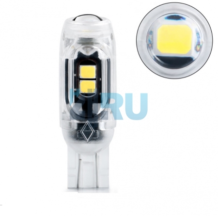 Светодиоды GL T10 5 SMD 3030, белые (габариты, панель приборов)