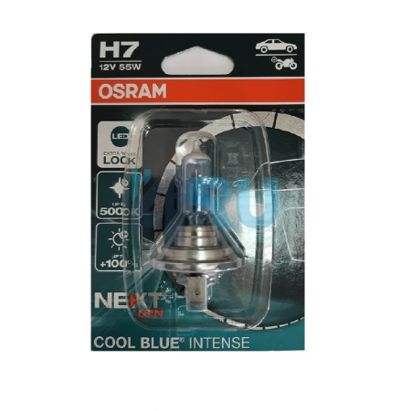 Автолампа OSRAM H7 12V 55W PX 26d +100% Cool Blue Intense Next Generation (64210CBN-OB1) на блистере Автолампа OSRAM H7 12V 55W PX 26d +100% Cool Blue Intense Next Generation (64210CBN-OB1) на блистере