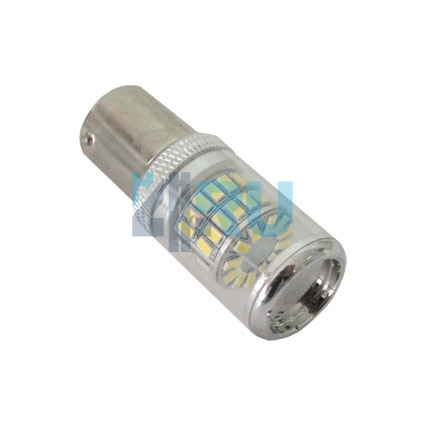 Светодиоды GL T25 BA15D двухконтактные, 48 диодов SMD3014 reflector, белые (стоп-сигнал, задний ход) - H4.RU Светодиоды GL T25 BA15D двухконтактные, 48 диодов SMD3014 reflector, белые (стоп-сигнал, задний ход)
