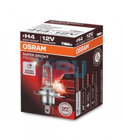 Автолампа OSRAM H4 12V 100/90W P43t OFF-ROAD (62204SBP)