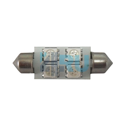 Светодиоды GL T10*39mm, 4 диода SMD5050, желтые (салонная) - H4.RU Светодиоды GL T10*39mm, 4 диода SMD5050, желтые (салонная)