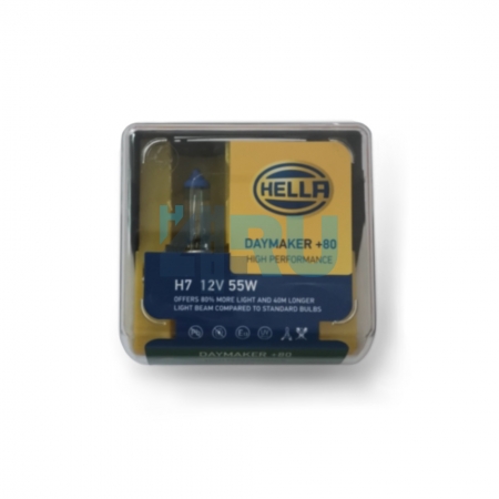 Автолампа HELLA H7 12V 55W P26d Daymaker +80% (2шт) Автолампа HELLA H7 12V 55W P26d Daymaker +80% (2шт)