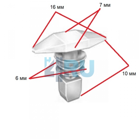 Клипса Acura, Honda 906646710030 - H4.RU Клипса Acura, Honda 906646710030