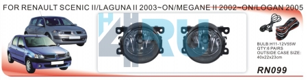 Противотуманные фары ADL/DLAA RN099 (RENAULT SCENIC II/LAGUNA II 2003-on/MEGAN II 2002г), без кн.,пр - H4.RU Противотуманные фары ADL/DLAA RN099 (RENAULT SCENIC II/LAGUNA II 2003-on/MEGAN II 2002г), без кн.,пр