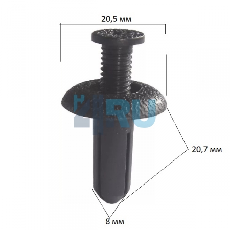 Клипса ADL для Acura, Honda, Lexus, Mitsubishi, Toyota, Kia, Hyundai 90505SL0003 - H4.RU Клипса ADL для Acura, Honda, Lexus, Mitsubishi, Toyota, Kia, Hyundai 90505SL0003