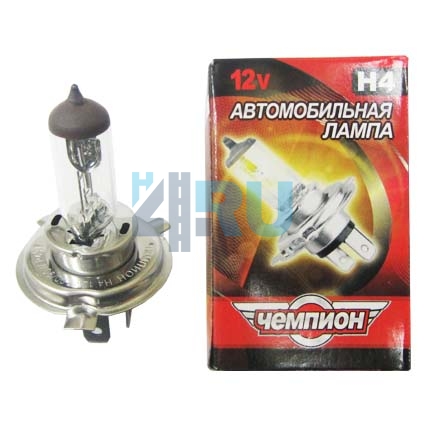 Автолампа ЧЕМПИОН H4 12V 100/90W P43t Автолампа ЧЕМПИОН H4 12V 100/90W P43t