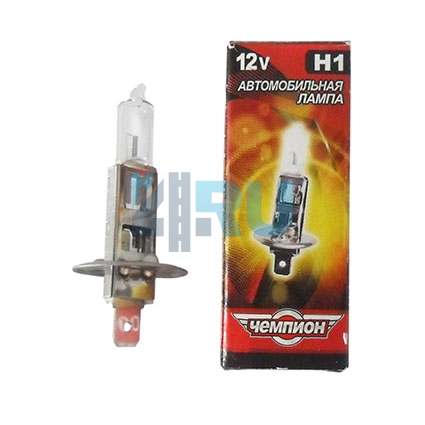 Автолампа ЧЕМПИОН H1 12V 100W P14,5s Автолампа ЧЕМПИОН H1 12V 100W P14,5s