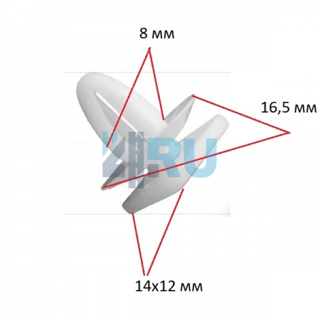 Клипса ADL для Kia, Hyundai, Mitsubishi MB344789 - H4.RU Клипса ADL для Kia, Hyundai, Mitsubishi MB344789