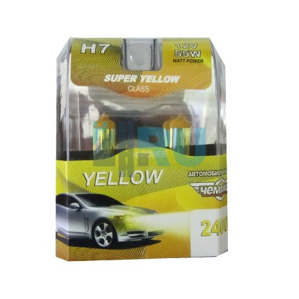 Автолампа ЧЕМПИОН H7 12V 55W SUPER YELLOW 2400K (2шт) Автолампа ЧЕМПИОН H7 12V 55W SUPER YELLOW 2400K (2шт)