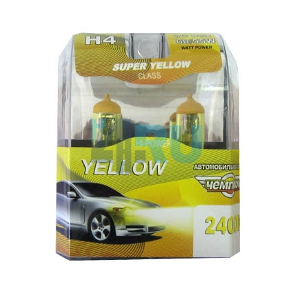 Автолампа ЧЕМПИОН H4 12V 60/55W SUPER YELLOW 2400K (2шт) Автолампа ЧЕМПИОН H4 12V 60/55W SUPER YELLOW 2400K (2шт)