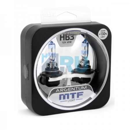 Автолампа MTF HB3 12v 65w Argentum +130%