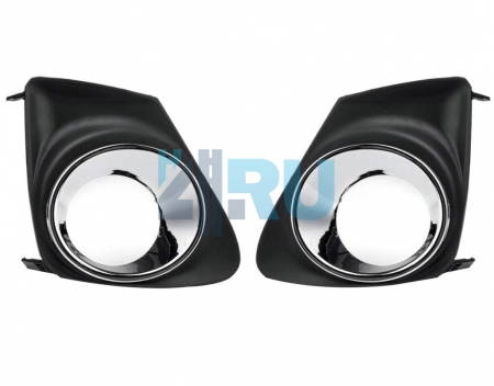 Рамки ПТФ для Toyota Corolla 150 2010-2013 хром, комплект 2 шт.