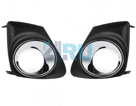 Рамки ПТФ для Toyota Corolla 150 2010-2013 хром, комплект 2 шт. - H4.RU Рамки ПТФ для Toyota Corolla 150 2010-2013 хром, комплект 2 шт.