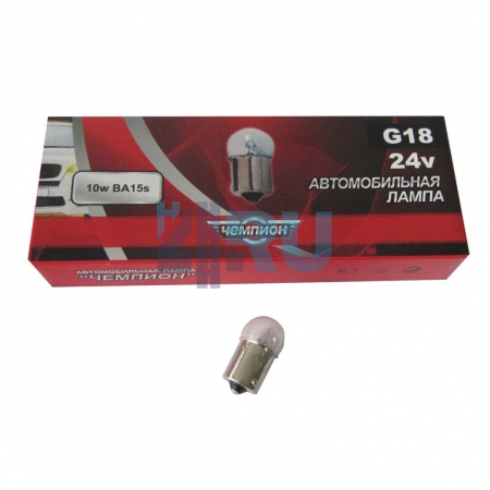 Автолампа ЧЕМПИОН R10W 24V10W BA15S Автолампа ЧЕМПИОН R10W 24V10W BA15S