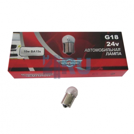 Автолампа ЧЕМПИОН R10W 24V10W BA15S