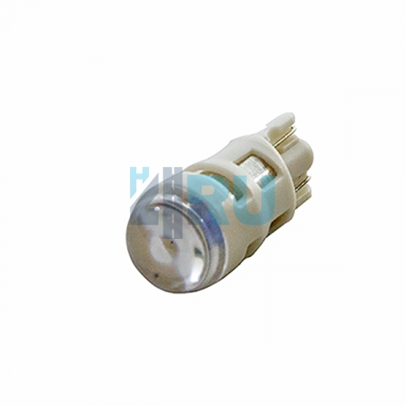 Светодиоды GL T10 3030 SMD 8000K с линзой, голубой  (габариты, панель приборов)