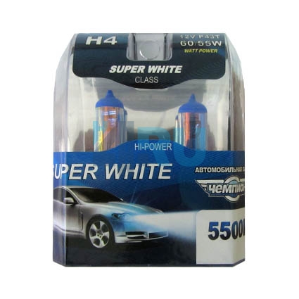 Автолампа ЧЕМПИОН H4 12V 60/55W 5500K (2шт) Автолампа ЧЕМПИОН H4 12V 60/55W 5500K (2шт)
