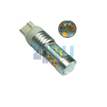 Светодиоды GL T20 б/ц одноконтактные, 21 SMD2835, желтые (стоп-сигнал, задний ход)