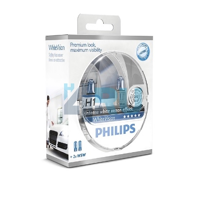Автолампа PHILIPS H1 12V 55W P14,5s White Vision 3700K (12258WHV), EUROBOX-2шт Автолампа PHILIPS H1 12V 55W P14,5s White Vision 3700K (12258WHV), EUROBOX-2шт