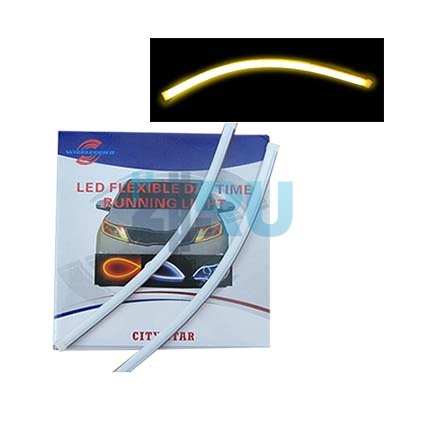 Гибкие дневные ходовые огни тонкие 12v 30 см желтые Гибкие дневные ходовые огни тонкие 12v 30 см желтые